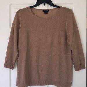Ann Taylor XL Tan 100% Cashmere Sweater